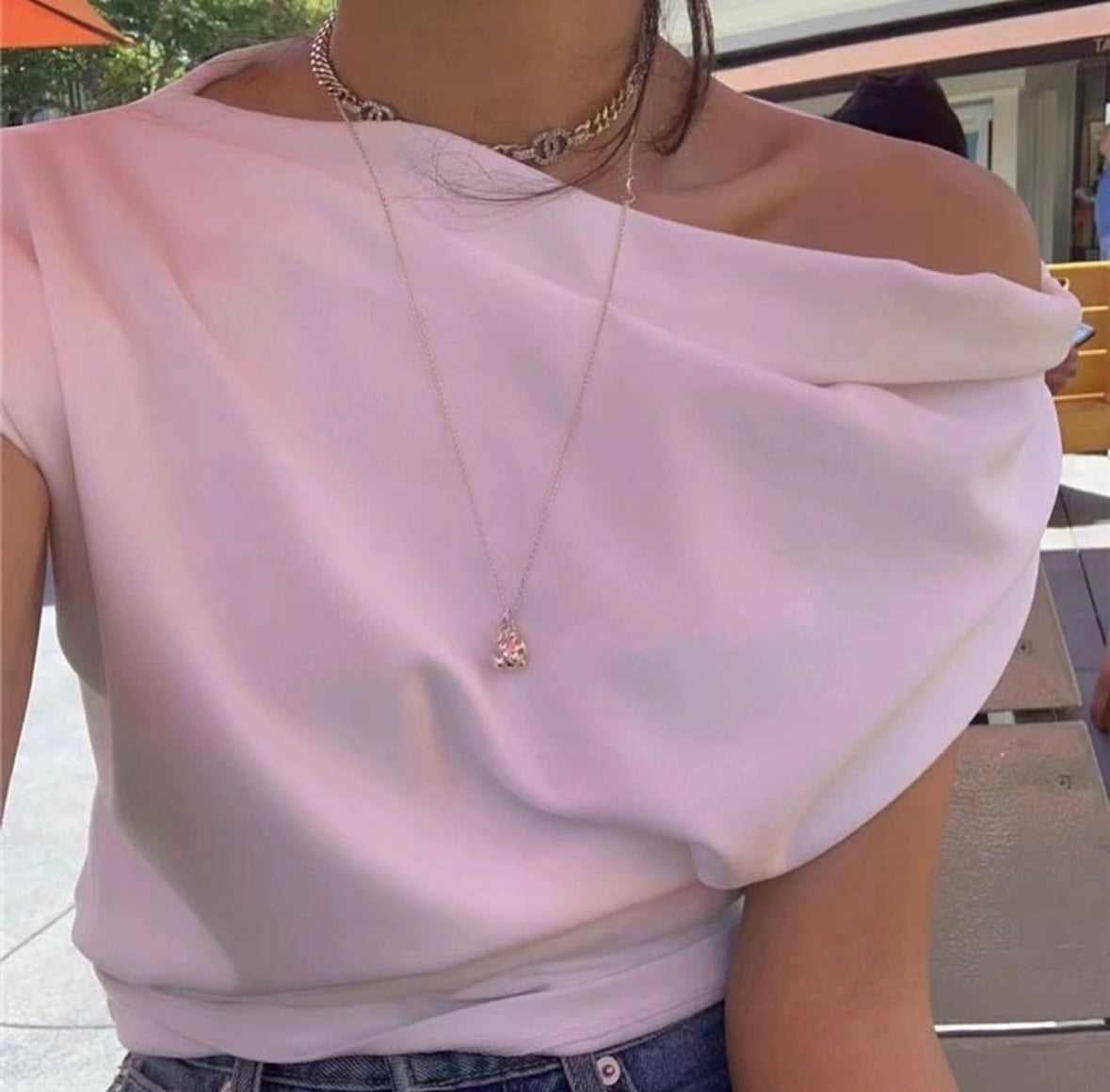 Korean Sinhyo Off Shoulder Top