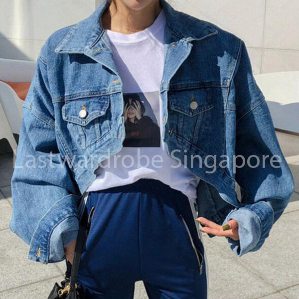 Korean Eve Denim Irregular Stylish Jacket