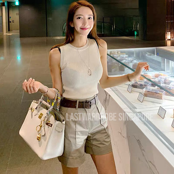 Korean Olivia Two Piece Tank Top Set