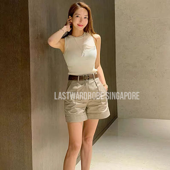 Korean Olivia Two Piece Tank Top Set