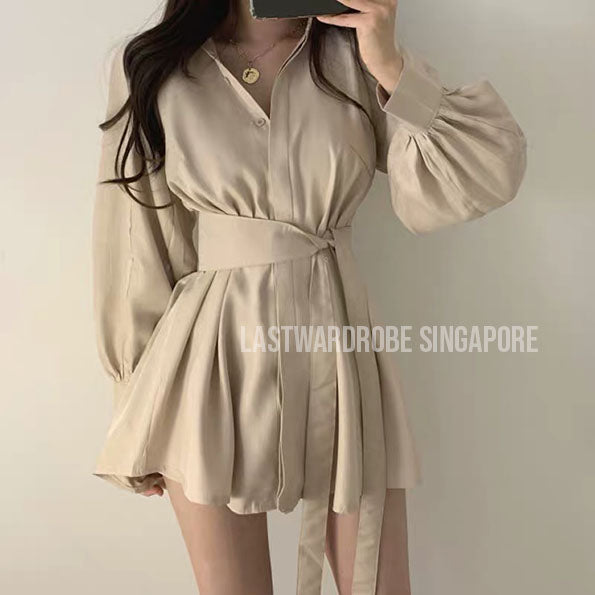 Korean Jane Premium Loose Blouse Short Set