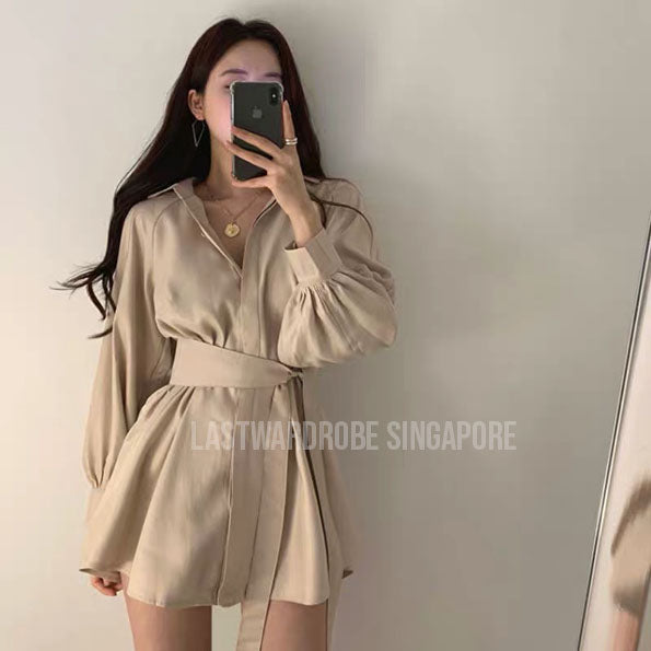 Korean Jane Premium Loose Blouse Short Set
