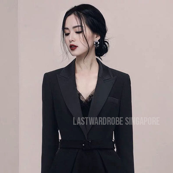 Korean Angela Tuxedo Lace Women Romper
