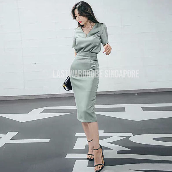 Korean Chloe Two Piece Skirt Set
