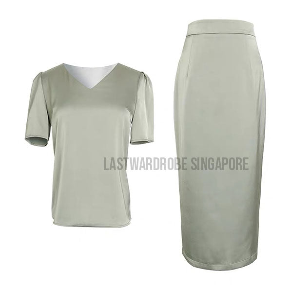 Korean Chloe Two Piece Skirt Set