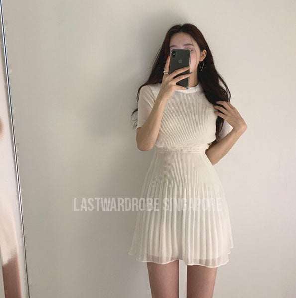 Korean Opel Chiffon Pleated Doll Dress