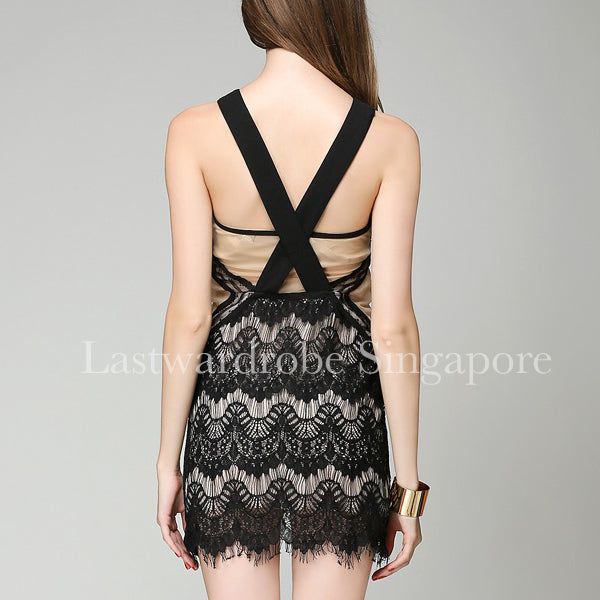 Korean Gysia Semi Lace Dress